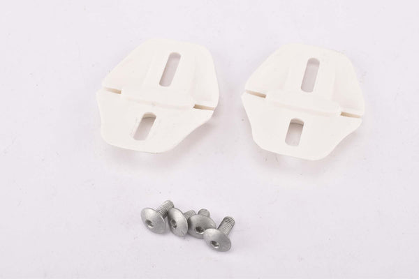 NOS Sidi slotted shoe plate white pedal cleat for toe clip pedals (2 Point)
