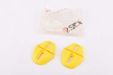 NOS Sidi slotted shoe plate yellow pedal cleat for toe clip pedals (2 Point)