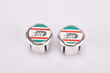 NOS Silver Chrome 3ttt italian flag handlebar Barend end plugs