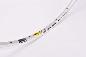 NOS silver Mavic Cosmos QRM, FTS L, UB Control single front clincher rim in 700c/622mm with 24 holes from 2004