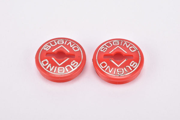 NOS Sugino Red Plastic Crank Dust Caps from the 1960s - 1970s