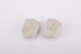 NOS White/Grey Campagnolo Pedal Toe Clip Strap Retainer #7188006 end Buttons from the 1980s - 1990s