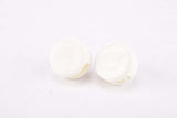 NOS White REG Toe Strap Buttons from the 1970s - 1980s