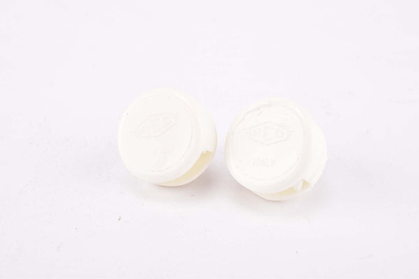 NOS White REG Toe Strap Buttons from the 1970s - 1980s
