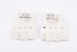 NOS White Trad-Tex leather cycling gloves  in size M