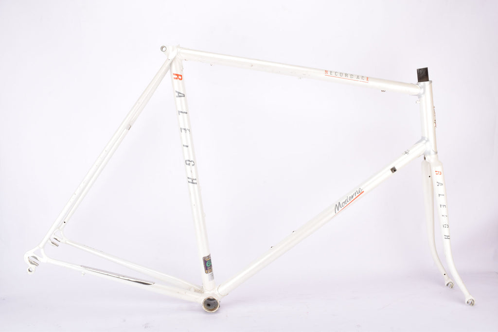 Oyster Pearl White Raleigh Record Ace Moderne limited edition vintage  steel road bike frame set in cm (c-t) 58 cm (c-c) with Reynolds 653
