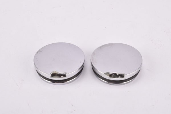 Shimano 600 Ultegra #FC-6400 / Sante #FC-5000 chromed plastic crank set dust caps from the 1980s - 1990s