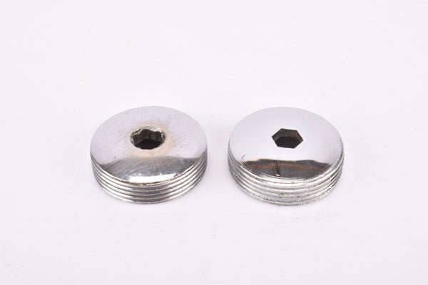 Shimano New 600 EX #FC-6207 / #FC-6208 chrom crank set dust caps #144-2001 from the 1980s