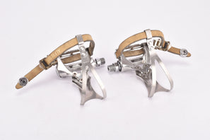 Shimano New 600 EX PD-6207 Aero Pedals with clips and Binda Straps from 1984