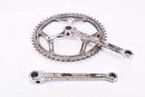 Smutny 2-arm double fluted cottered chromed steel crank set in 170 mm with Gnutti chainring in 48/51 teeth from the 1940s - 1950s (Zweiarm Kurbel)