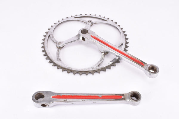 Smutny ?! 2-arm fluted cottered chromed steel crank set with 49 teeth in 170 mm from the 1930s - 1940s (Zweiarm Kurbel)