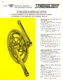 NOS Stronglight 49D Chainring Set with 53/46 teeth and 50.4 / 122   mm BCD from the 1950s - 1970s
