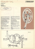 NOS Stronglight (Peugeot) 104 Bis big and small drilled Chainring set with 50/38 teeth and 122 mm BCD from the 1980s