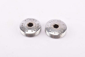 Sugino chrome plated metal Crank Dust Caps from the 1980s