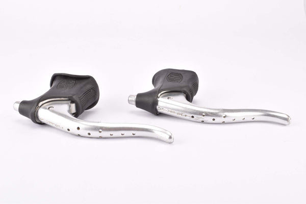 Universal Mod. 125 drilled non aero Brake Lever Set with black hoods from the 1970s