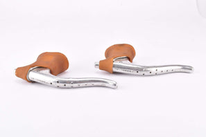 Universal Mod. 125 drilled non aero Brake Lever Set with brown hood from the 1970s