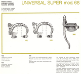 Universal Super mod. 68 single pivot brake calipers from the 1960s - 1970s