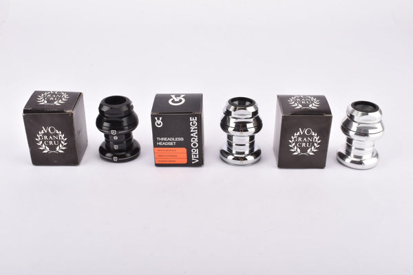 VeloOrange 1" Sealed Bearing Threaded Headset, Silver, Mirror, Black