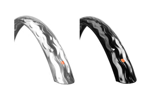VeloOrange 650b Wavy Fenders, 58mm - Silver and Black