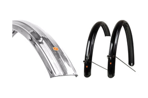 VeloOrange 650b Zeppelin Fenders, 52mm - Silver and Black