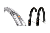 VeloOrange 650b Zeppelin Fenders, 52mm - Silver and Black