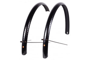 VeloOrange 700c Hammered Fenders, 45mm, Silver and Black