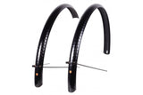 VeloOrange 700c Hammered Fenders, 45mm, Silver and Black