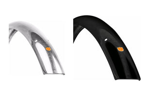 VeloOrange 700c Smooth Fenders, 45mm, Silver, Black