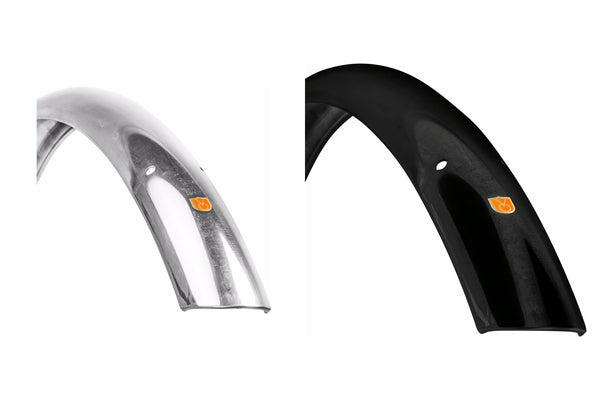 VeloOrange 700c Smooth Fenders, 45mm, Silver, Black