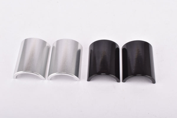 VeloOrange Alloy Handlebar Shims for 31.8 to 25.4mm (Two Piece), silver, black