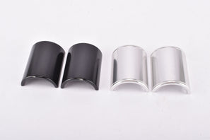 VeloOrange Alloy Handlebar Shims for 31.8 to 26.0mm (Two Piece), silver and black