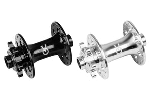 VeloOrange Chronos Front Disc Hub, Boost, Silver and Black