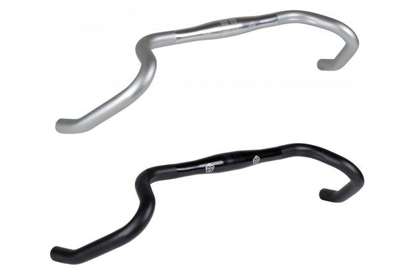 VeloOrange Dajia Cycleworks Far Bar Handlebar in 44,48 cm (c-c) and 31.8 mm clampsize, silver and black