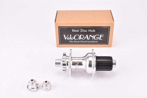 VeloOrange Disc Rear Hub 32 and 36 holes - Silver and Black