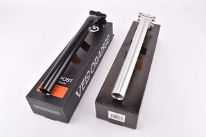 VeloOrange Grand Cru Long Setback Seatpost, 27.2mm, Silver and Black