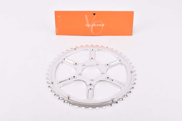 VeloOrange Grand Cru Outer Chainring for Doubles, 46 teeth, 50.4 BCD, Silver