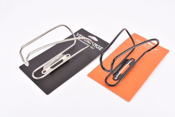 VeloOrange Moderniste Stainless Steel Bottle Cage, Silver and Black