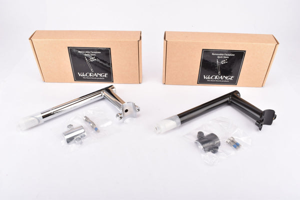 VeloOrange Quill Stem with Removable Faceplate, 31,8mm, Black and Chrome