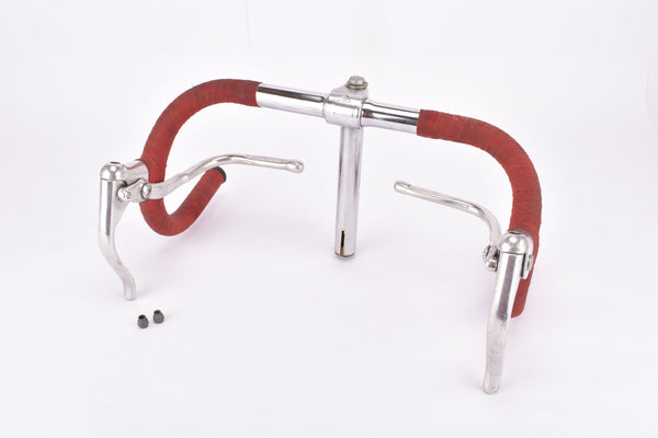 Vintage ITM chromed Steel Cockpit / Handlebar 35cm c-c with Stem 20mm and safety double brake lever