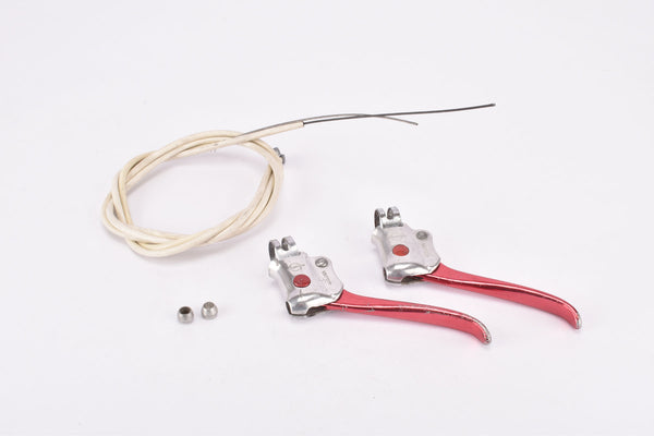 Weinmann DeLuxe #136 red anodized city / touring Brake Lever Set from the 1950s - 1960s