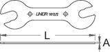 Unior 13/14 x 15/17 mm double sided hub cone wrench #1612/2 C29