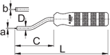 Unior flat-tip / slot quick nipple driver Spoke Wrench #1751/2