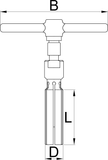 Unior Hub Genie hub cover remover for 12 - 15 mm axle hubs #1758/4 Dim. 12 & 15