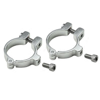 VeloOrange Hinged Water Bottle Cage Clamps in 28.6 or 31.8, Silver, Black