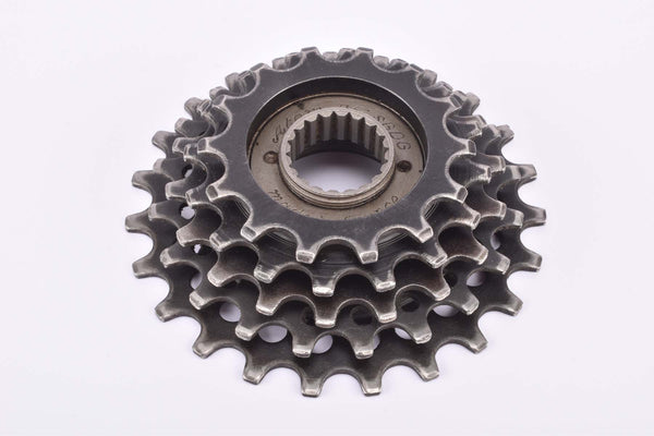 Atom 5-speed Freewheel with 14-23 teeth and english thread from the 1950s - 1960s - Schraubkranz

Weight / Gewicht :
342 g

Gears / Übertragungen :
5

Shifting system / Schaltsystem :
friction

Range / Abstufung :
14-16-18-20-23

Threading / Gewinde :
1.375" x 24 Tpi (english/BSC)

Condition / Zustand :
See pictures / Siehe Bilder

Production period / Produktionszeitraum :
1950s - 1960s / 1950er - 1960er

Please note / Bemerkung :
-

