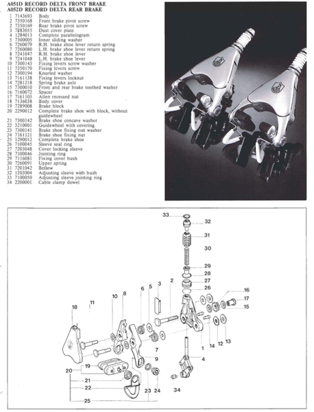 NIB/NOS Campagnolo C-Record Delta Clipless Pedals: SRG-1 - Cleats