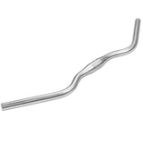 VeloOrange Curvy Bar Handlebar in 68 cm (c-c) and 31.8 mm clampsize, silver and black