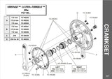 NOS/NIB Campagnolo Mirage #FC7-MI593 Ultra-Torque 10-speed Crankset with 53/39 teeth in 175mm length from the 2000s