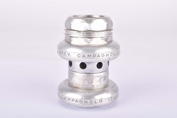 Campagnolo Super Record #4041 Headset from the 1970s - 1980s (Steuersatz)

Weight / Gewicht :
138 g

Size / Größe :
1 inch

Stack height / Einbauhöhe :
42.2 mm

Threading / Gewindesteigung :
Italian (25.4mm x 24F)

Gabelkonus / Fork Crown Race:
26.4

Condition:
See pictures !


