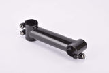 NOS black steel 1 1/8" ahead stem in size 130mm with 25.4mm bar clamp size